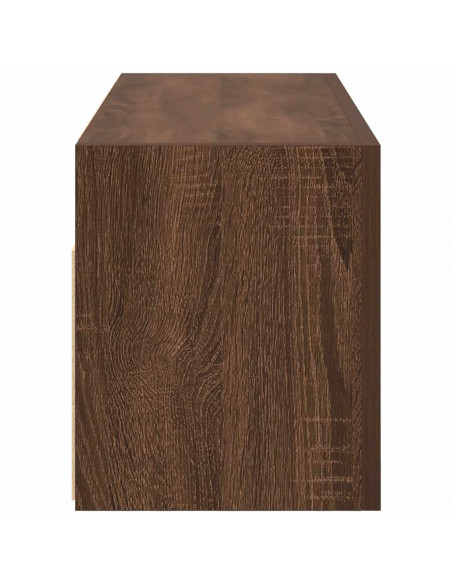Armadietto Bagno Rovere Marrone 80x25x30cm in Legno Multistrato