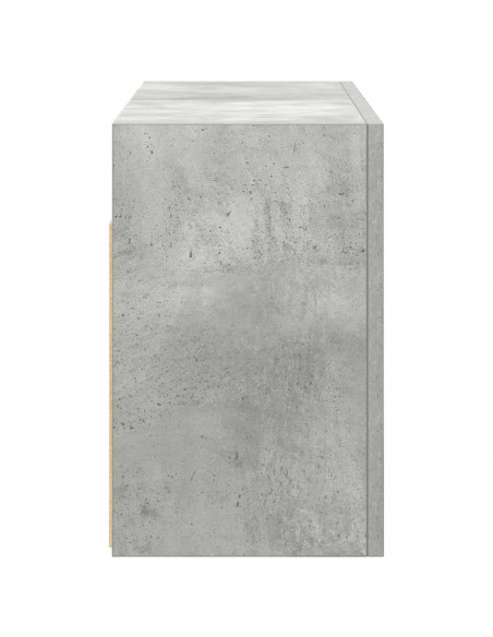 Armadietto da Bagno Grigio Cemento 60x25x40 cm in Truciolato