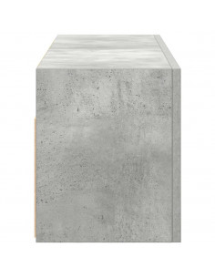 Armadietto da Bagno Grigio Cemento 80x25x30 cm in Truciolato