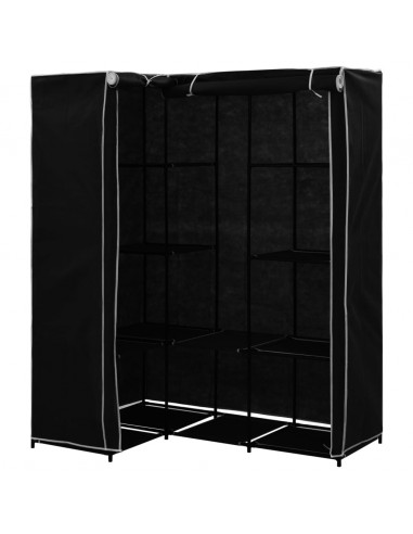 Armadio Angolare Nero 130x87x169 cm