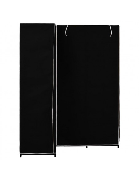Armadio Angolare Nero 130x87x169 cm