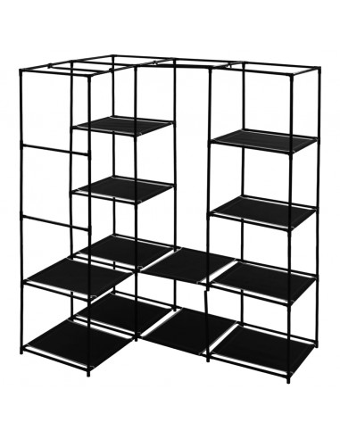 Armadio Angolare Nero 130x87x169 cm