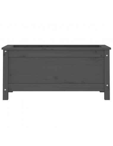 Fioriera da Giardino Grigia 82,5x40x39cm Legno Massello di Pino