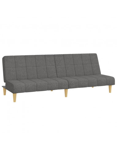 Divano Letto a 2 Posti Grigio Chiaro in Tessuto