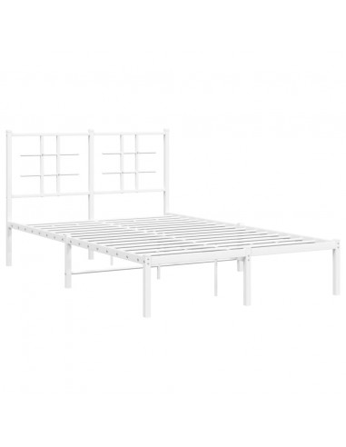 Giroletto con Testiera Metallo Bianco 120x190 cm