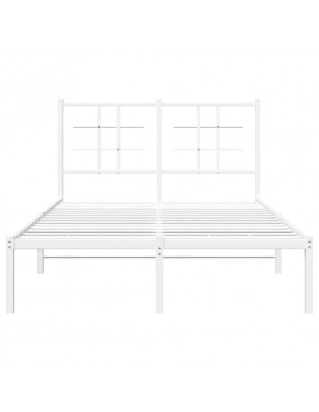 Giroletto con Testiera Metallo Bianco 120x190 cm