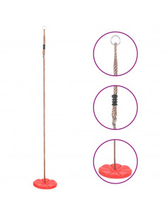 Altalena con Piattaforma 200 cm Rosso 2