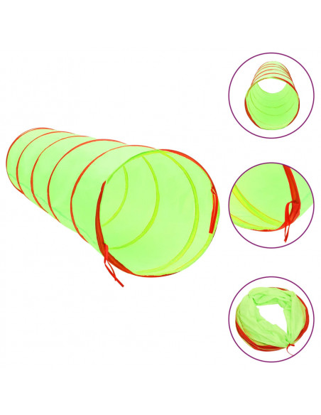 Tunnel da Gioco per Bambini Verde 175 cm in Poliestere