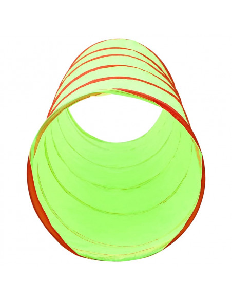 Tunnel da Gioco per Bambini 250 Palline Verde 175 cm Poliestere