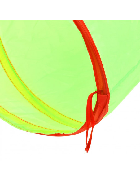 Tunnel da Gioco per Bambini 250 Palline Verde 175 cm Poliestere