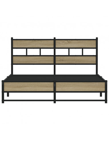 Giroletto senza Materaso in Metallo Rovere Sonoma 140x190 cm