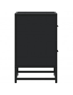 Comodini 2 pz Neri 40x31x50 in Truciolato 2