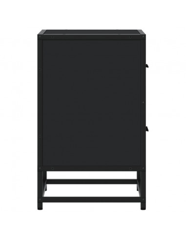 Comodini 2 pz Neri 40x31x50 in Truciolato