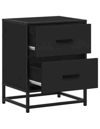 Comodini 2 pz Neri 40x31x50 in Truciolato