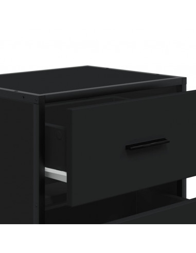 Comodini 2 pz Neri 40x31x50 in Truciolato