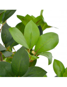 Albero di Alloro Artificiale con Vaso Verde 90 cm 2