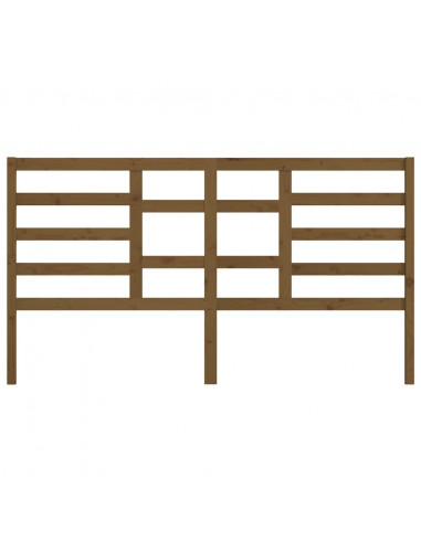 Testiera per Letto Miele 186x4x104 cm in Legno Massello di Pino