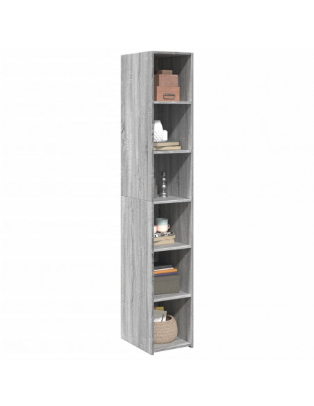 Credenza Grigio Sonoma 30x41x185 cm in Legno Multistrato