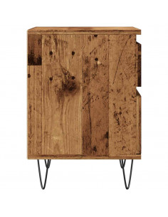 Comodini 2pz Legno Antico 40x35x50 cm in Legno Multistrato