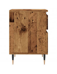 Comodini 2pz Legno Antico 40x35x50 cm in Legno Multistrato