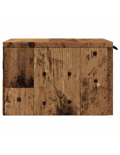 Comodini a Muro 2 pz Legno Antico 34x30x20 cm