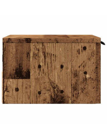 Comodini a Muro 2 pz Legno Antico 34x30x20 cm