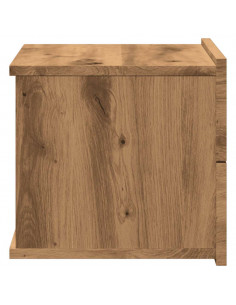 Comodini a Muro 2 pz Rovere Artigianale 40x32x30 cm