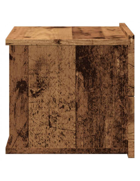 Comodino a Muro Legno Antico 40x32x30 cm