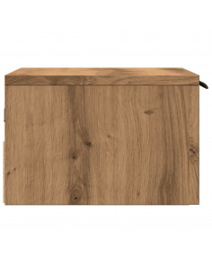 Comodino a Muro Rovere Artigianale 34x30x20 cm