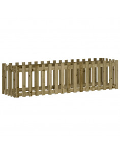Fioriera da Giardino Recinzione 200x50x50cm Pino Impregnato 2