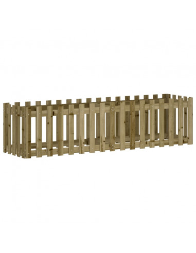 Fioriera da Giardino Recinzione 200x50x50cm Pino Impregnato
