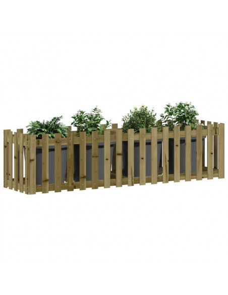 Fioriera da Giardino Recinzione 200x50x50cm Pino Impregnato