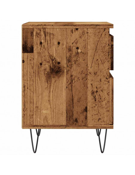 Comodino Legno Antico 40x35x50 cm in Legno Multistrato