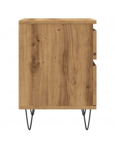 Comodino Rovere Artigianale 40x35x50 cm in Legno Multistrato