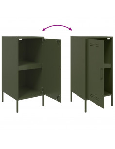 Credenze 2pz Verde Oliva 36x39x79 cm Acciaio Laminato a Freddo