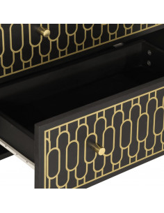 Credenze 3 pz 60x33x75 cm in Legno Massello di Mango