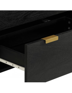 Credenze 3 pz Nere in Legno Multistrato