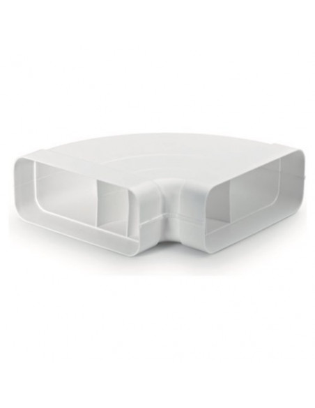 Curva cappa Airforce AFC4043003 90 orizzontale per tubo piatto Bianco