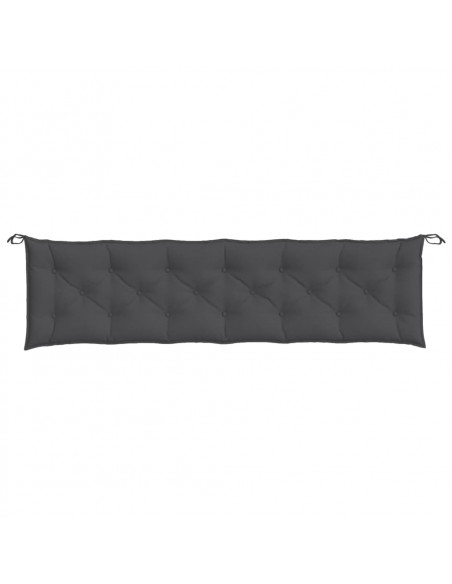 Cuscini Panca Giardino 2pz Antracite Mélange 200x50x7cm Tessuto