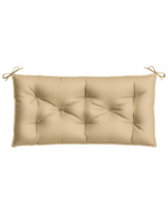 Cuscini Panca Giardino 2pz Beige Mélange 100x50x7cm Tessuto