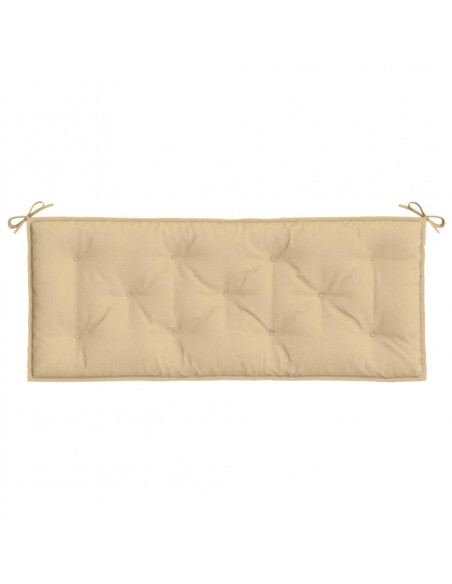 Cuscini Panca Giardino 2pz Beige Mélange 120x50x7 cm in Tessuto