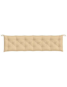 Cuscini Panca Giardino 2pz Beige Mélange 200x50x7 cm Tessuto