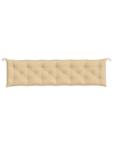 Cuscini Panca Giardino 2pz Beige Mélange 200x50x7 cm Tessuto