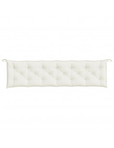 Cuscini Panca Giardino 2pz Crema Mélange 200x50x7 cm Tessuto