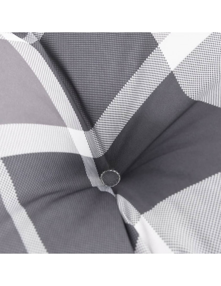 Cuscini per Pallet 2 pz Grigi a Quadri in Tessuto