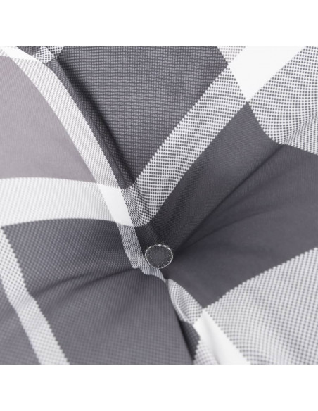 Cuscini per Pallet 2 pz Grigi a Quadri in Tessuto