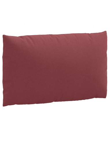 Cuscini per Pallet 2 pz Rosso Vino Mélange in Tessuto