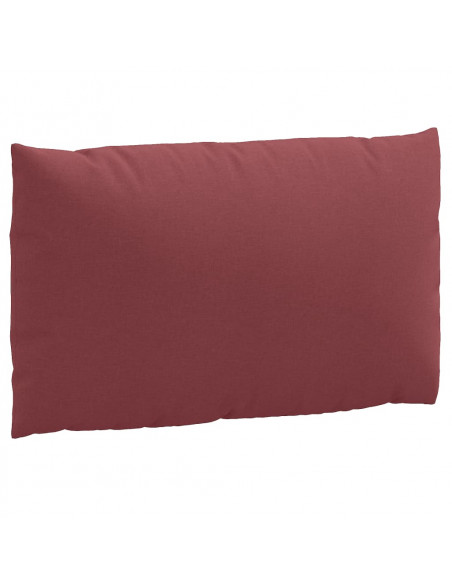 Cuscini per Pallet 2 pz Rosso Vino Mélange in Tessuto