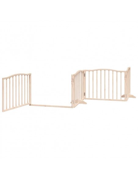 Cancello per Cani Pieghevole 6 Pannelli 480 cm Legno di Pioppo