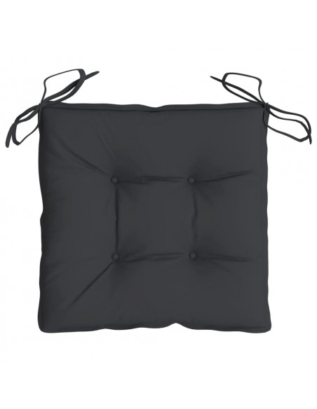 Cuscini per Sedia 2 pz Neri 40x40x7 cm in Tessuto Oxford